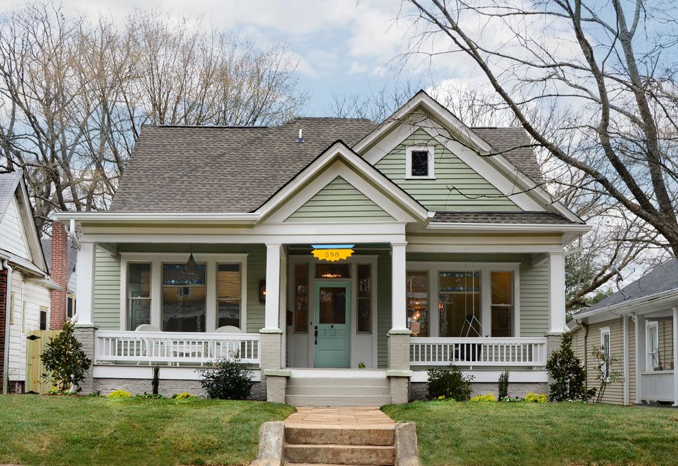 Heritage Homes Fargo for a Traditional Exterior with a White Pillar and Queen Anne Bungalow Resurrection by Carl Mattison Design