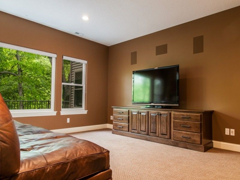 H&h Homes for a Modern Family Room with a Brown Leather Sofa and 960 Highland Park by H&h Home Builders Inc