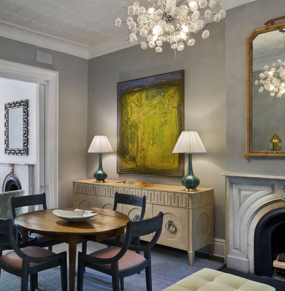 Hickory Chair Furniture for a Contemporary Dining Room with a White Wood and Bergen Street Residence by Cwb Architects