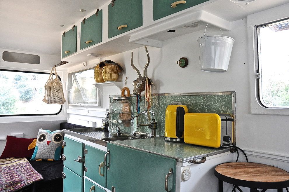 Hilltop Trailer Sales for a Eclectic Kitchen with a My Houzz and Woodside by Luci.d Interiors