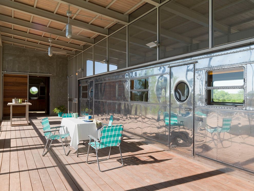 Hilltop Trailer Sales for a Modern Porch with a Wood Ceiling and Locomotive Ranch Trailer by Andrew Hinman Architecture