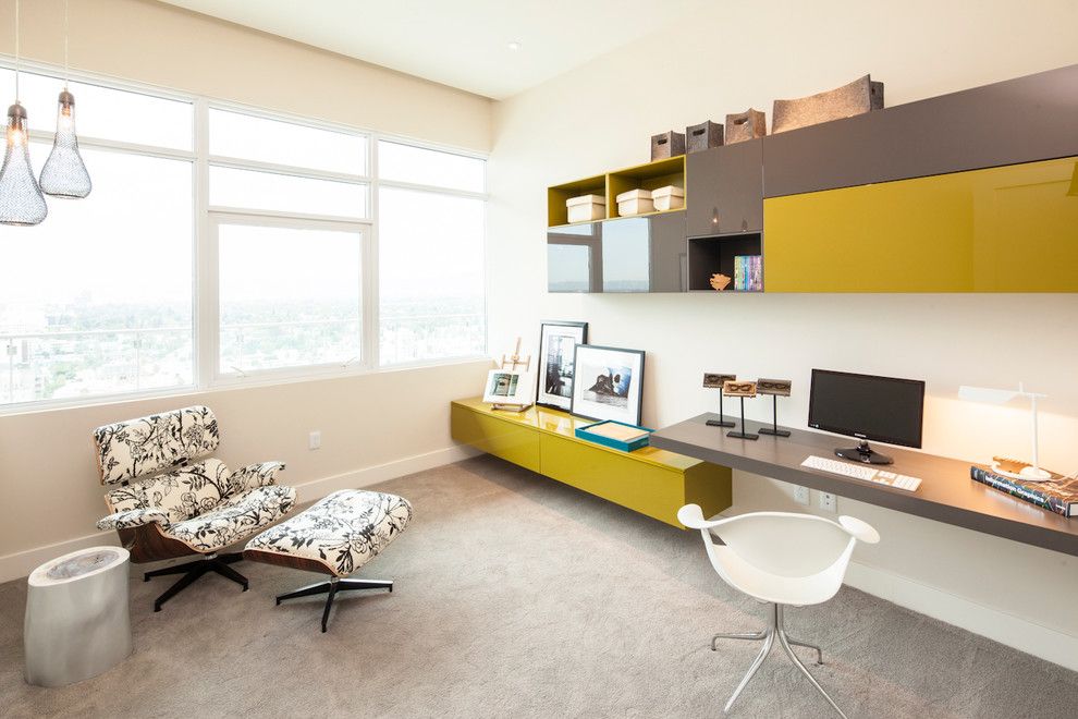 Hive Modern for a Contemporary Home Office with a Vintage and Hollywood Penthouse 2303 by Susan Manrao Design