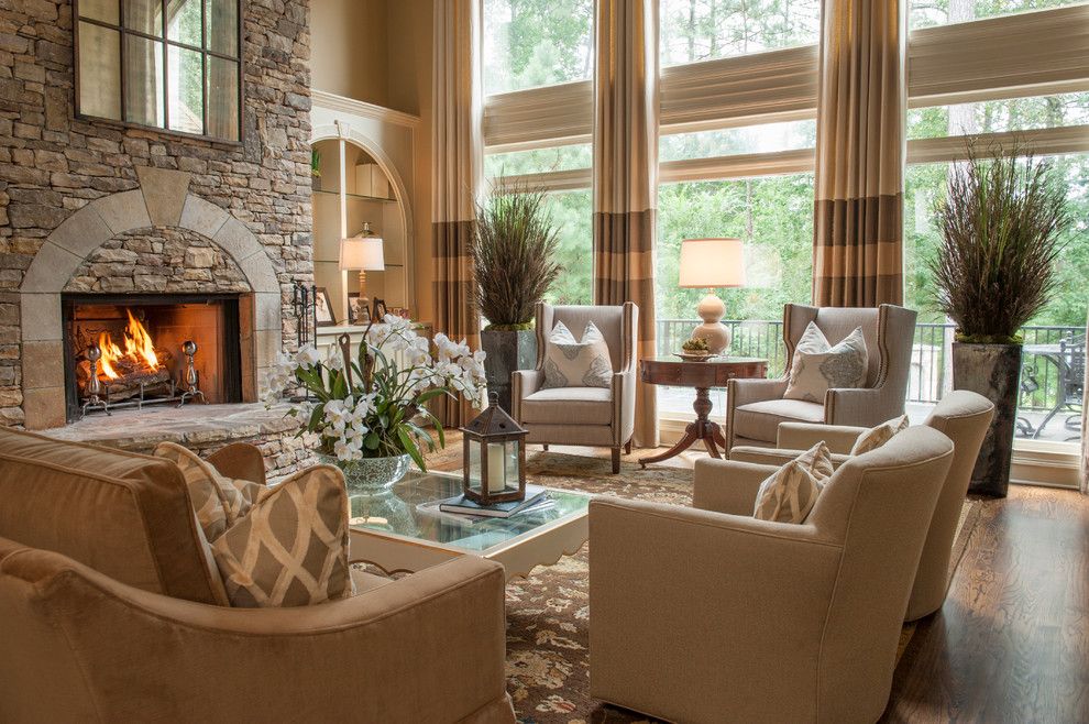 Home Depot Alpharetta for a Traditional Living Room with a Fireplace and Alpharetta, Ga Residence by Regas Interiors, Llc