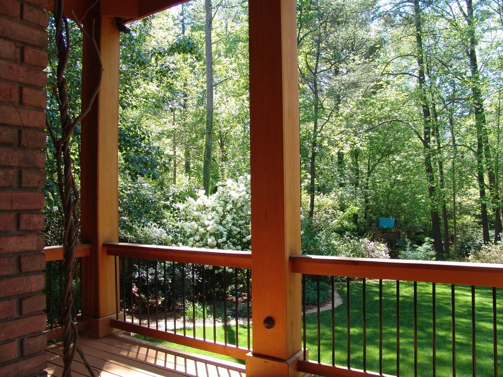 Home Depot Derby Ct for a Rustic Porch with a Wood Flooring and Druid Hills Renovation by Soorikian Architecture