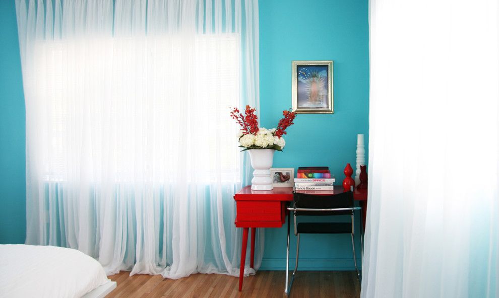 Home Depot Grout Colors for a Contemporary Bedroom with a Curtains and Bold Color Modern Bedroom by Product Bureau Llc