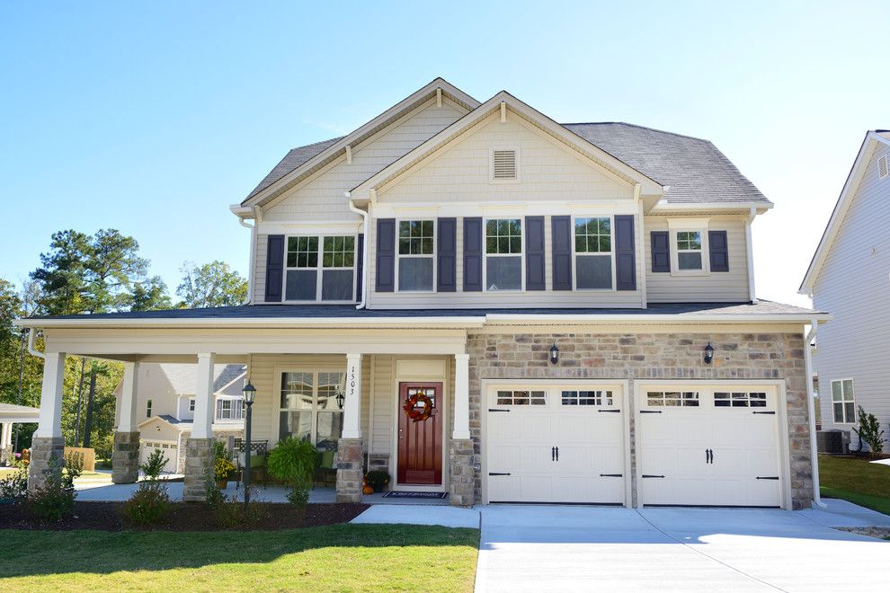 Home Depot Knightdale Nc for a Traditional Exterior with a Front Yard and Single Family Home Exteriors by Terramor Homes