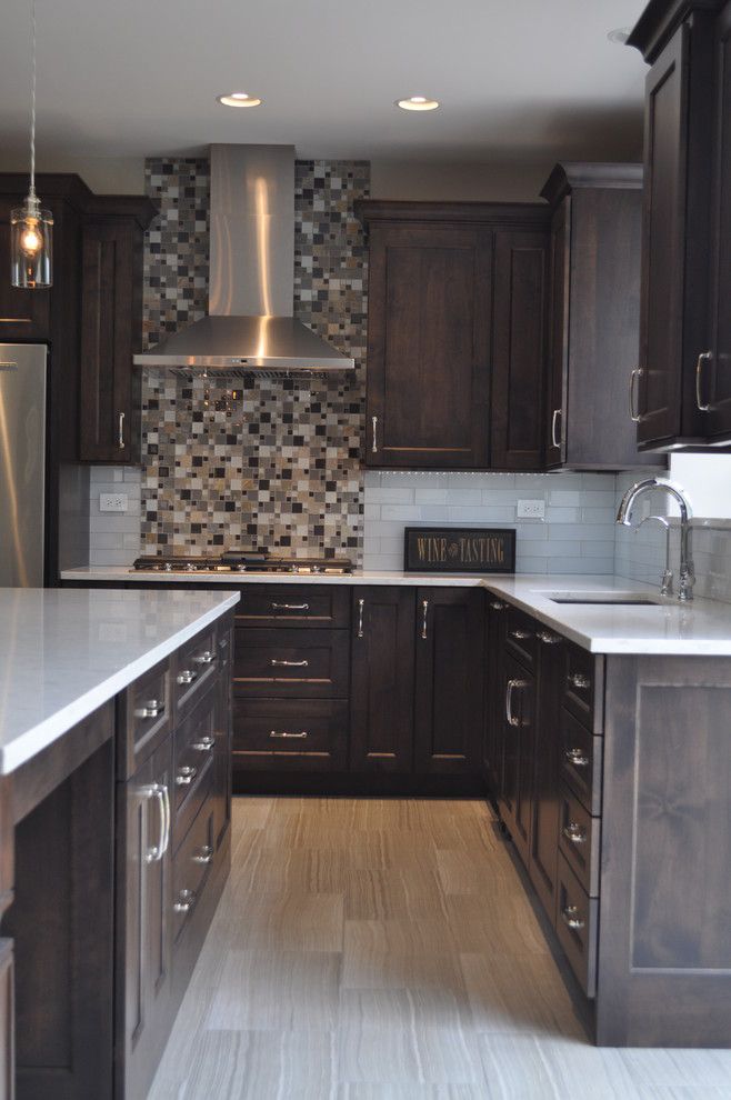 Homewerks for a Transitional Kitchen with a Double Oven and Minooka Kitchen by Homewerks