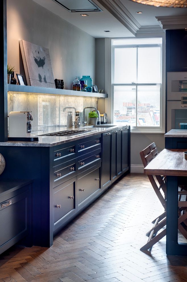 Honed Granite for a Contemporary Kitchen with a Granite Worktops and Classic Kitchen   Open Plan Living by Neil Norton Design