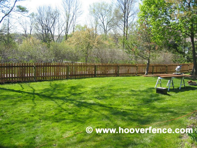 Hoover Fence for a Contemporary Spaces with a Wood Fence and Cedar Picket Fence by Hoover Fence Company