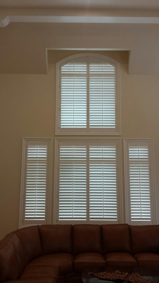 Horizons Window Fashions for a Traditional Spaces with a Arched Top Shutters and Horizon Window Fashions | Recent Installations by Horizon Window Fashions