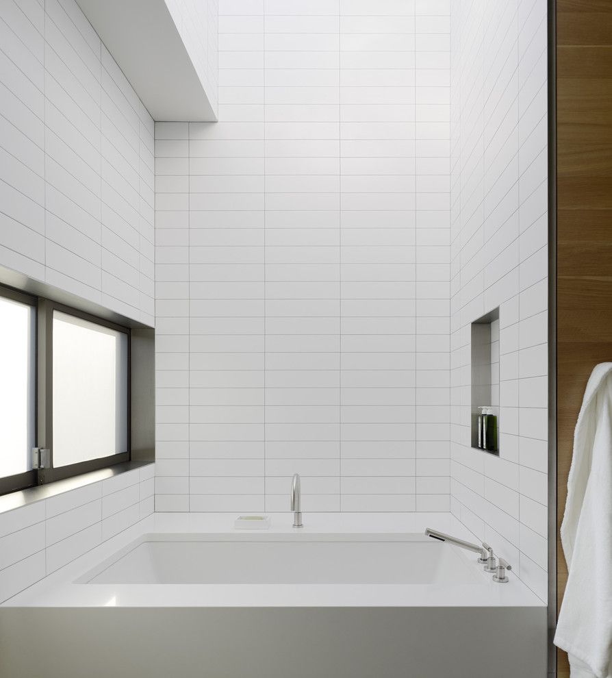 How to Clean Grout Lines for a Modern Bathroom with a Niche and Modern Bathroom by Ccs architecture.com