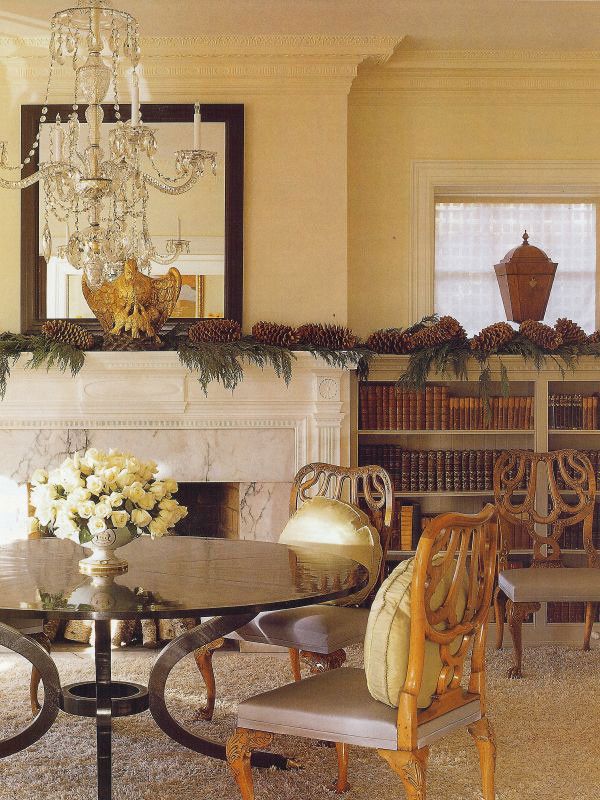 How to Decorate a Mantel for a Traditional Dining Room with a Dc Miami Florida Modern Traditional Tran and Brown Davis Interiors, Inc. by Brown Davis Interiors, Inc.