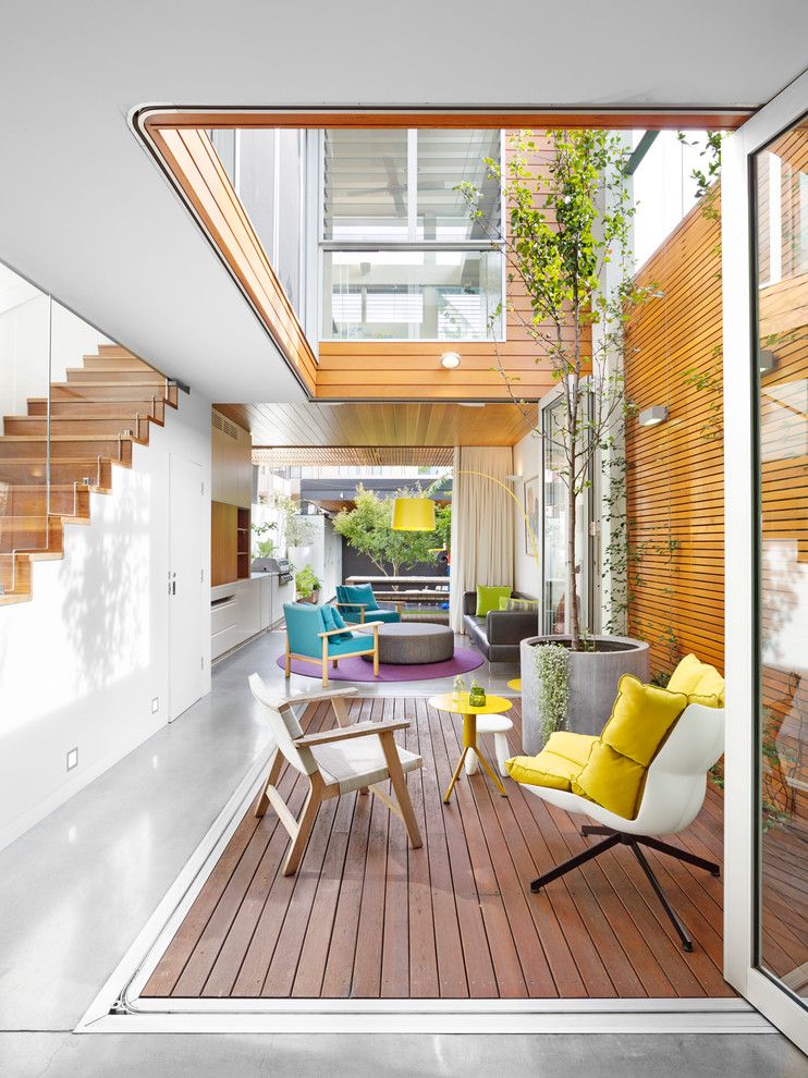 How to Get Rid of Smoke Smell in House for a Contemporary Deck with a Timber Deck and the Open House by Elaine Richardson Architect