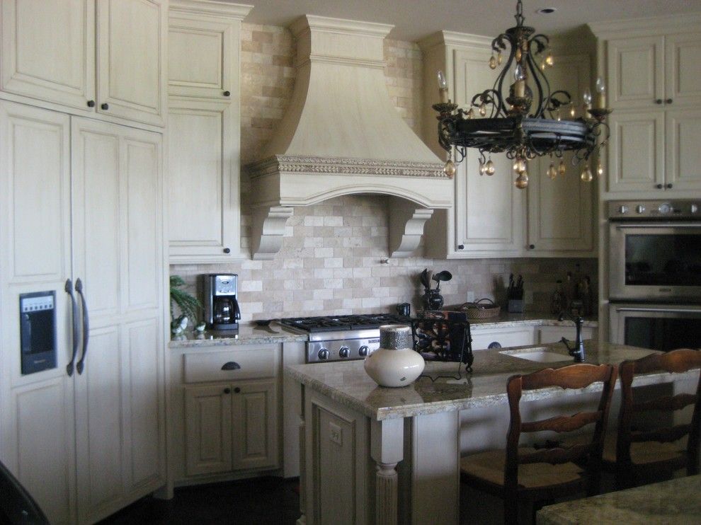 How to Glaze Cabinets for a Mediterranean Kitchen with a Antique Glazed Cabinets and Glazed Cabinets by Imondi Interiors