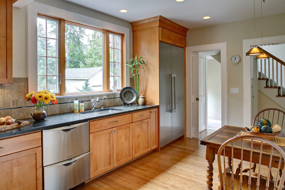 How to Install Backsplash for a Traditional Kitchen with a Kitchen Floor and Tracey Stephens Interior Design Inc by Tracey Stephens Interior Design Inc