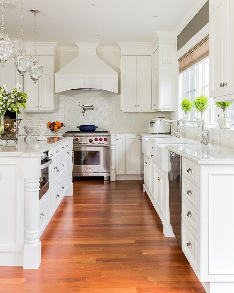 How to Install Granite Countertops for a Victorian Kitchen with a Two Sinks and Victorian Restoration by David Sharff Architect, P.c.