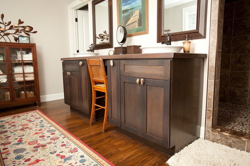 Hyde Park Lumber for a  Bathroom with a Vessel Sink and Unique Bathroom by Hyde Park Lumber & Design