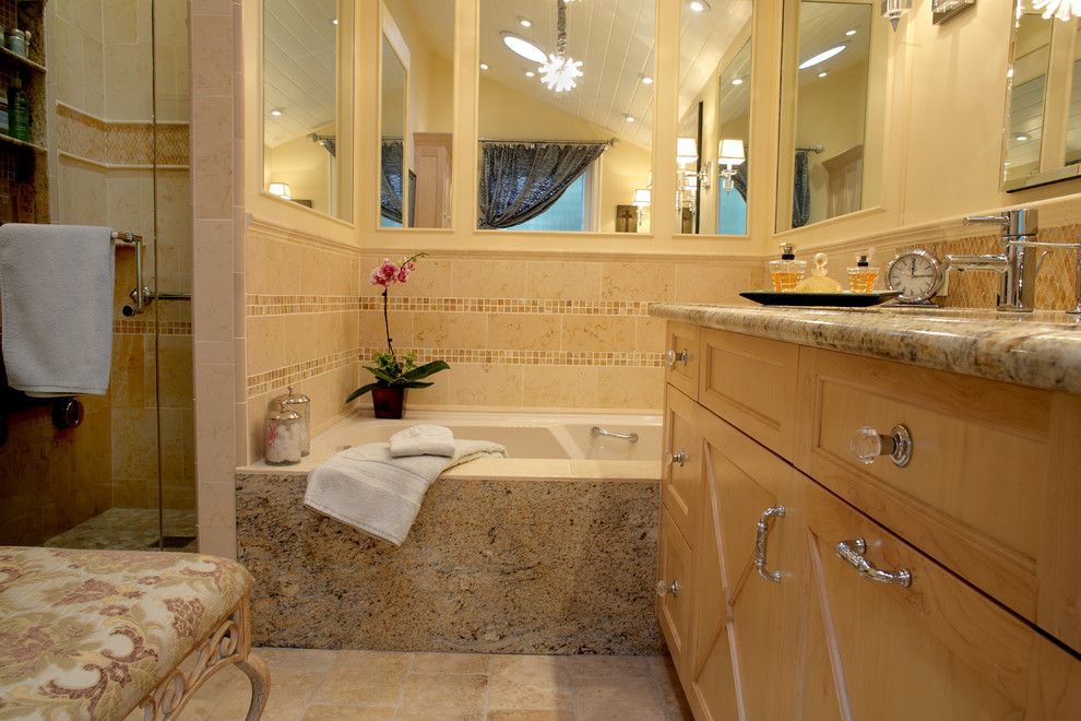 Hydrosystems for a Contemporary Bathroom with a Crystal and California Ranch Remodel by Marlene Oliphant Designs Llc