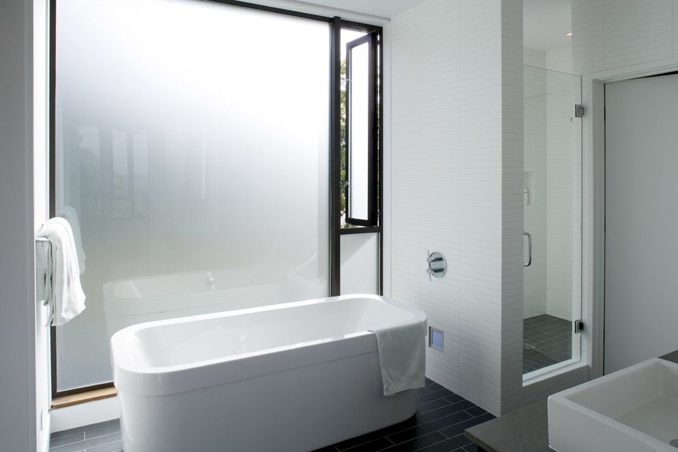 Hydrosystems for a Modern Bathroom with a Black and East of Market by Lane Williams Architects