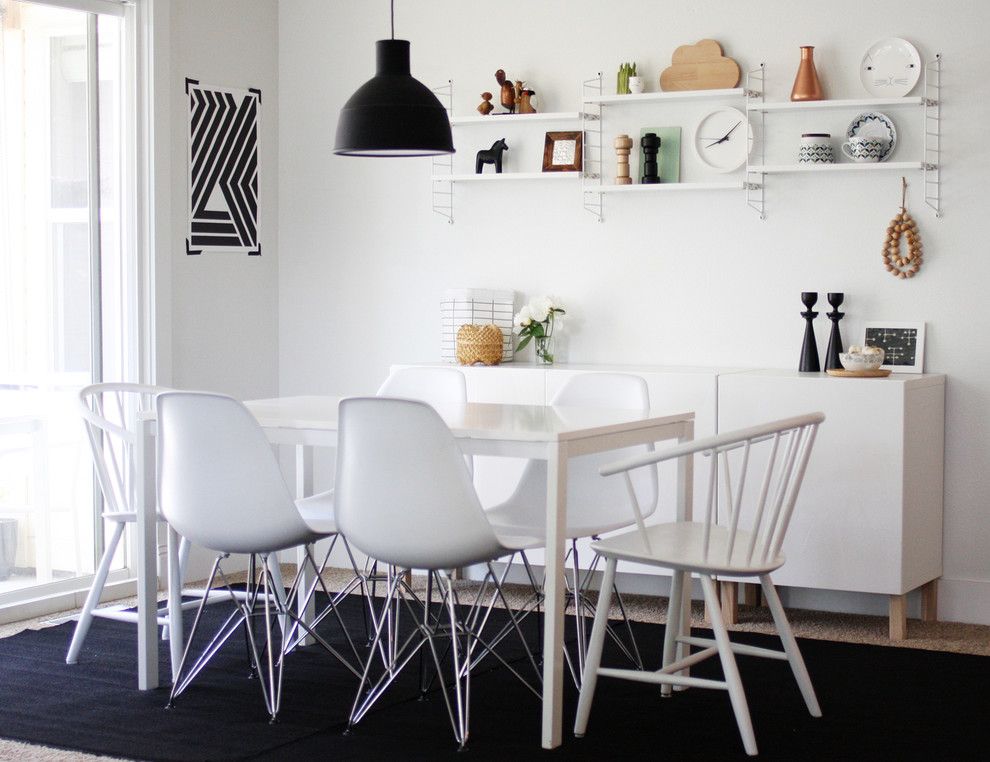 Ikea Besta Planner for a Scandinavian Dining Room with a Dining Room Storage and My House by Jennifer Hagler