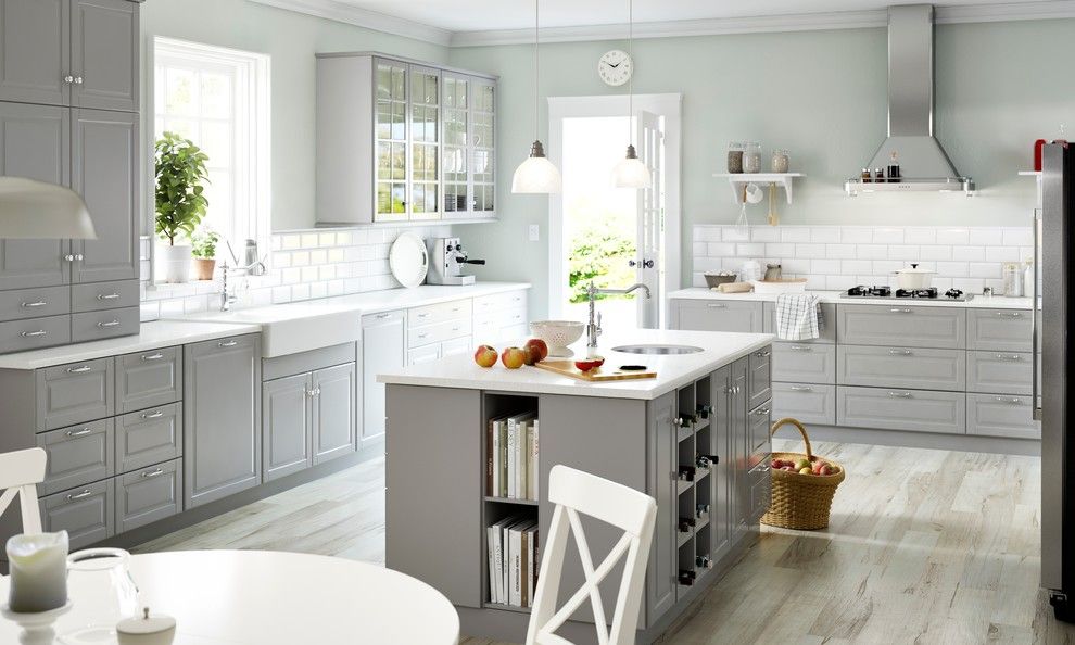 Ikea Besta Planner for a Traditional Kitchen with a White Countertop and 2015 Sektion Kitchens by Ikea