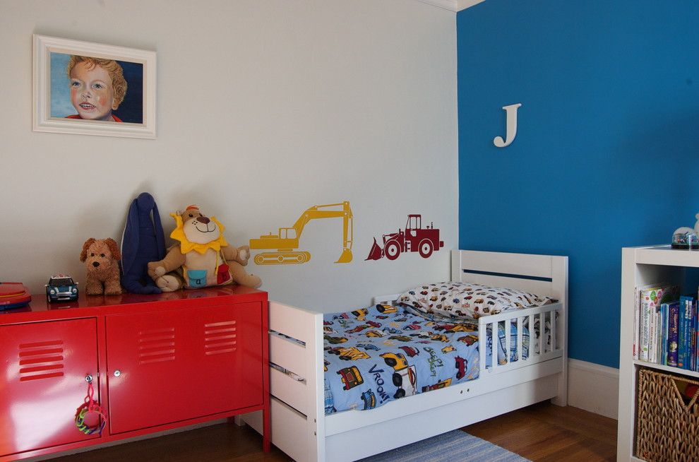 Ikea Hemnes Bed for a Contemporary Kids with a Wood Trim and Four Walls and a Roof by Lucy Mclintic