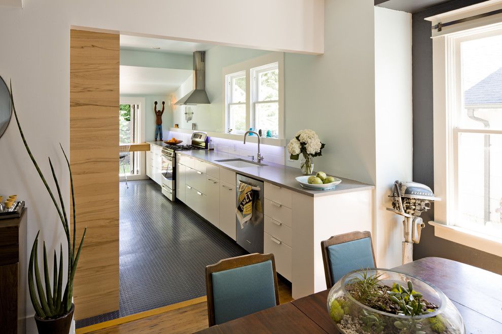 Ikea Kitchen Planner for a Contemporary Kitchen with a Terrarium and View of Kitchen From Dining Room by Ogawa Fisher Architects