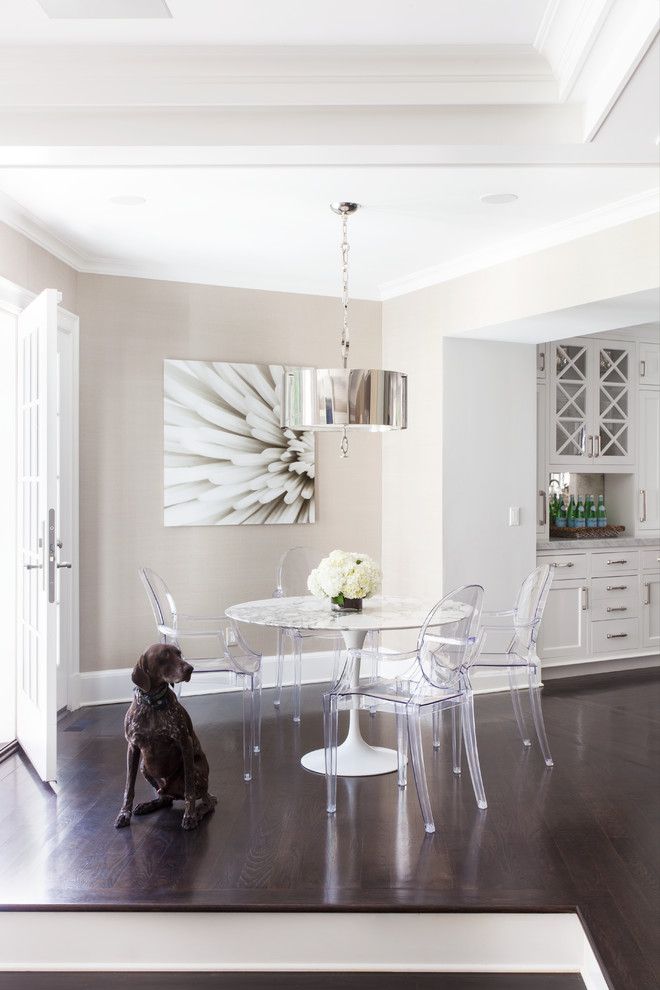 Ikea Kitchen Planner for a Transitional Dining Room with a Dark Wood Flooring and Greenwich Residence   Magazine Spread by Tiffany Eastman Interiors, Llc