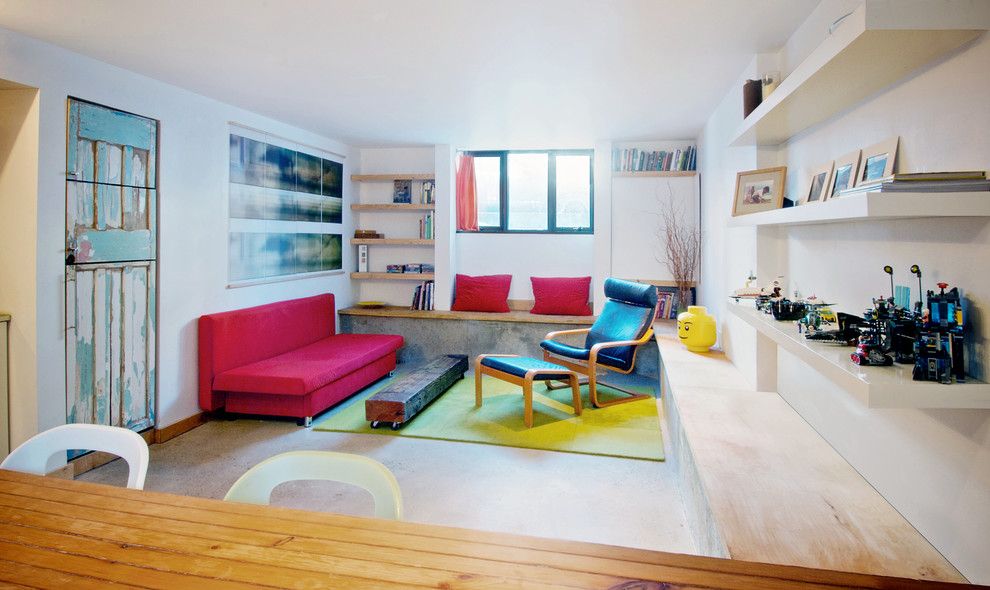 Ikea Malm for a Contemporary Basement with a Basement Apartment and My Houzz: Creative Moves Turn a Toronto Basement Into a Stylish Rental by Andrew Snow Photography