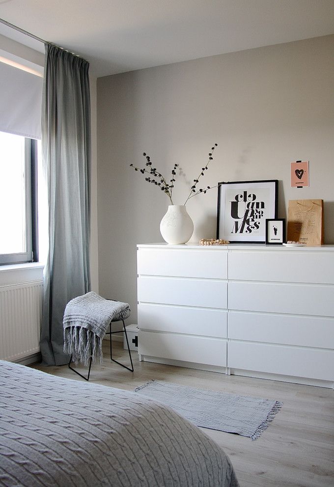 Ikea Malm for a Scandinavian Bedroom with a Bedroom Decor and the Home of Karlijn and Pieter by Holly Marder