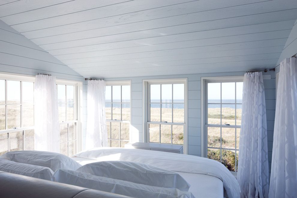 Ikea Panel Curtains for a Beach Style Bedroom with a Cape Cod Style and Woodmeister Master Builders   Westwind by Woodmeister Master Builders