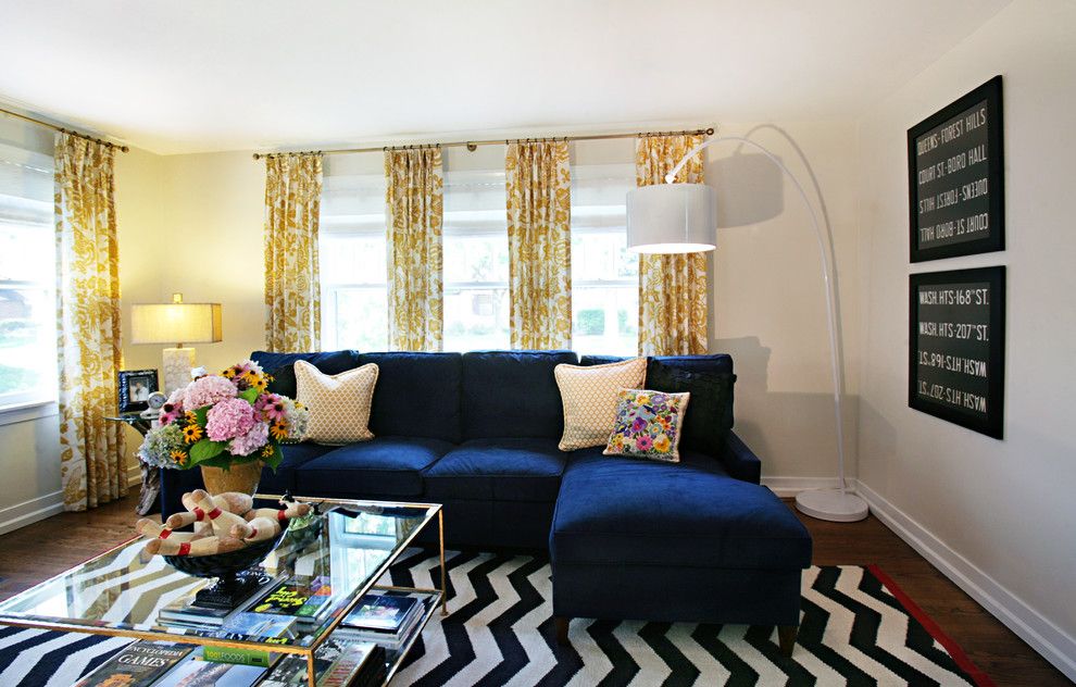 Ikea Panel Curtains for a Eclectic Living Room with a Square Coffee Table and Western Springs Living Room by Debbie Basnett, Vintage Scout Interiors