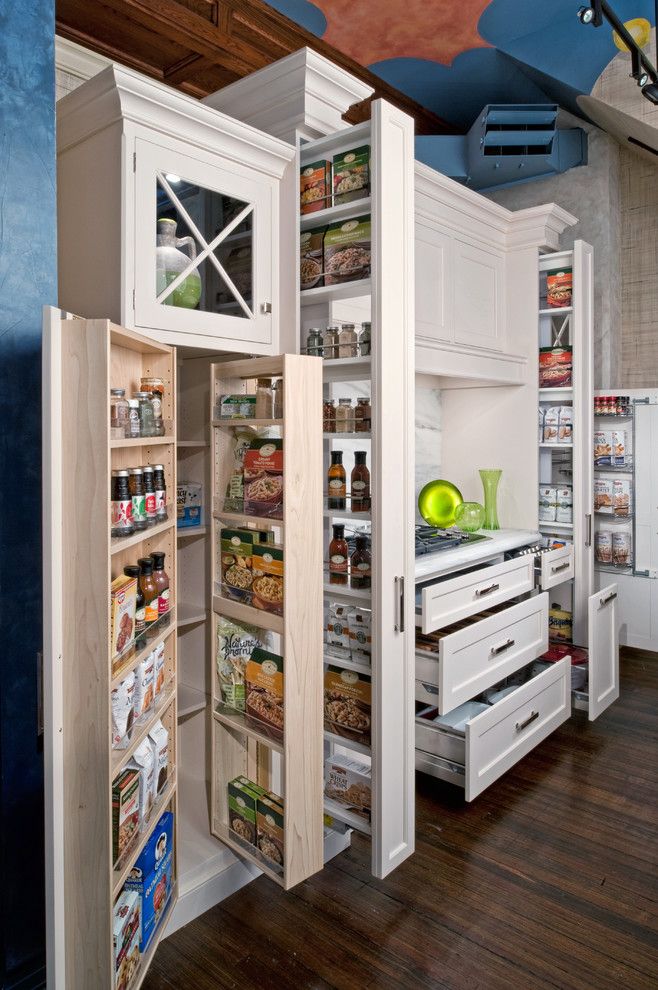 Ikea Ps Cabinet for a Traditional Kitchen with a Pantry and Classic White by the Hammer & Nail, Inc.