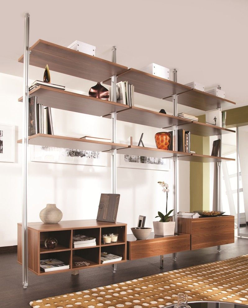 Ikea Stolmen for a Contemporary Bedroom with a Room Divider and Relax Wall Unit by Mayor of Hardware