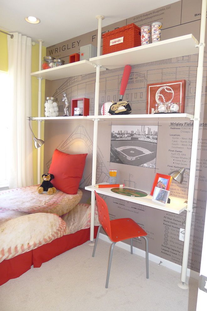 Ikea Stolmen for a Contemporary Kids with a Pillow and Gallery Park by Carlyn and Company Interiors + Design