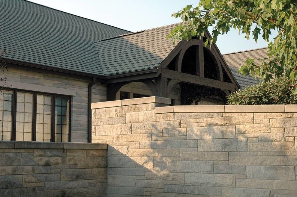 Indiana Limestone for a  Spaces with a Exterior and Indiana Limestone Classic Splt Face by Indiana Cut Stone