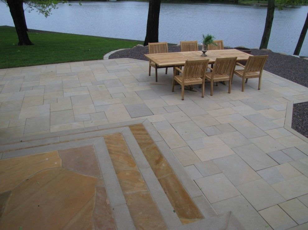 Indiana Limestone for a  Spaces with a Flagging and Indiana Limestone Pavers by Hickory Ridge Stone