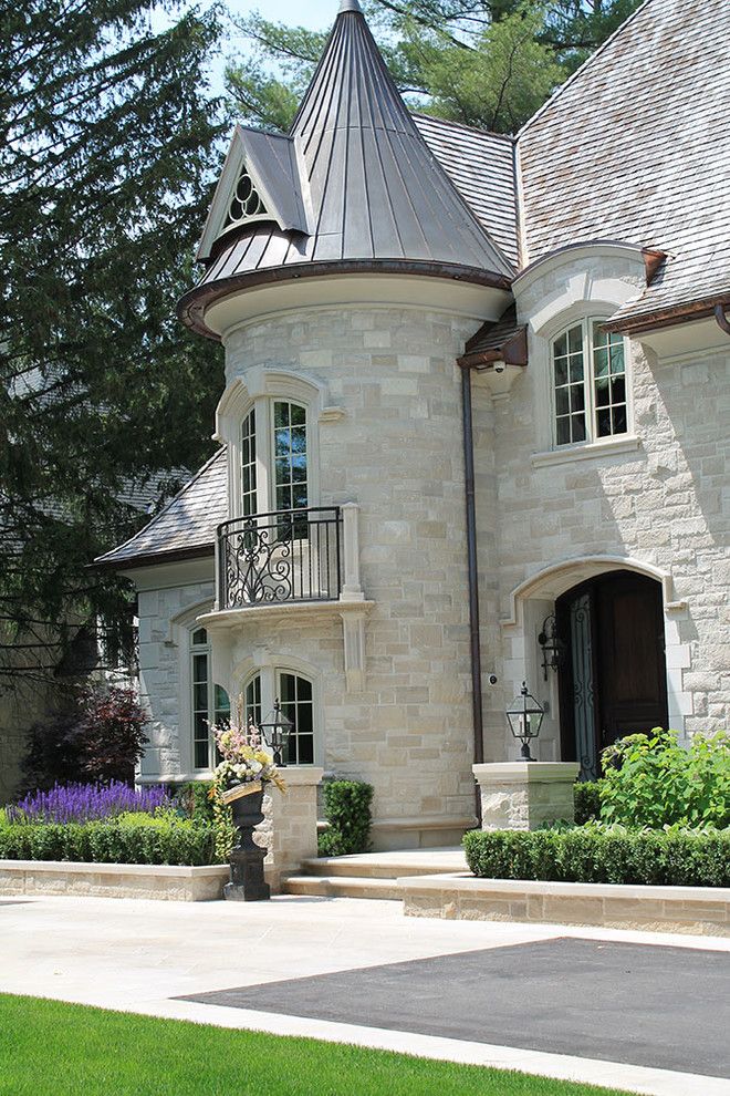 Indiana Limestone for a Traditional Exterior with a Stone and Aurora Home 1 by Taylor Design Group