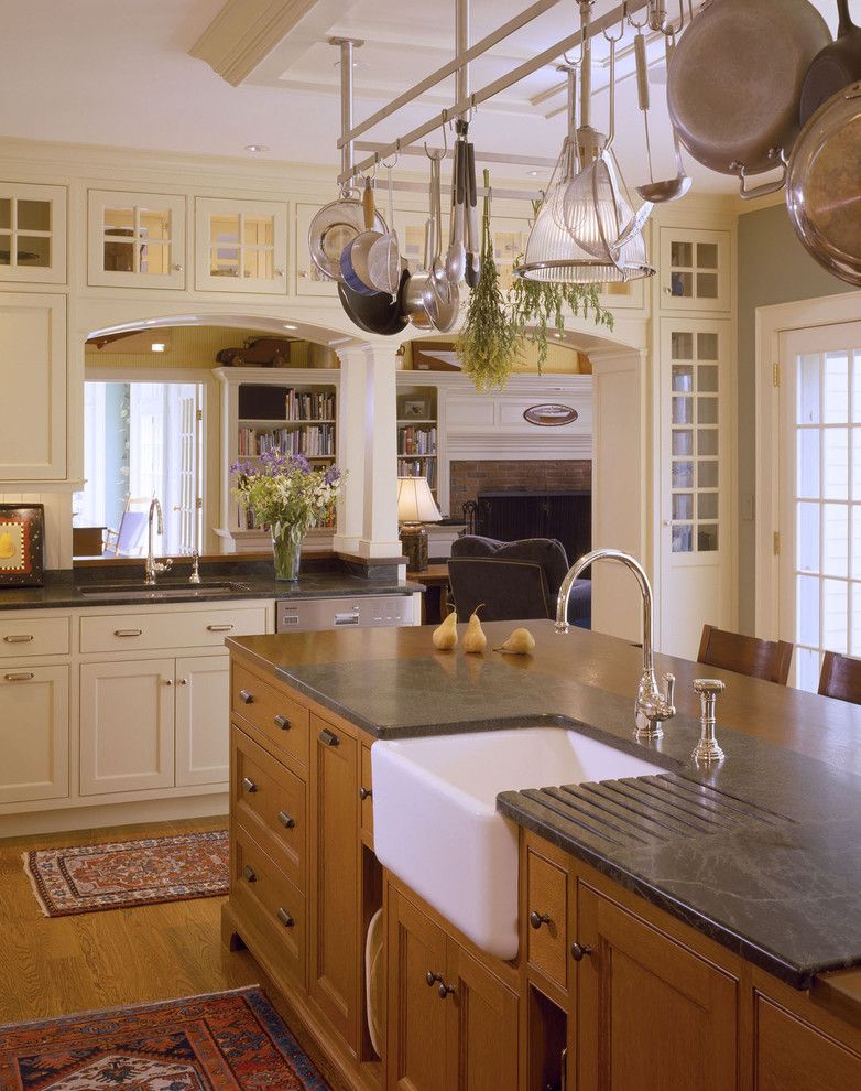 Inset Cabinets for a Traditional Kitchen with a Oriental Rug and Concord Kitchen2 by Battle Associates, Architects