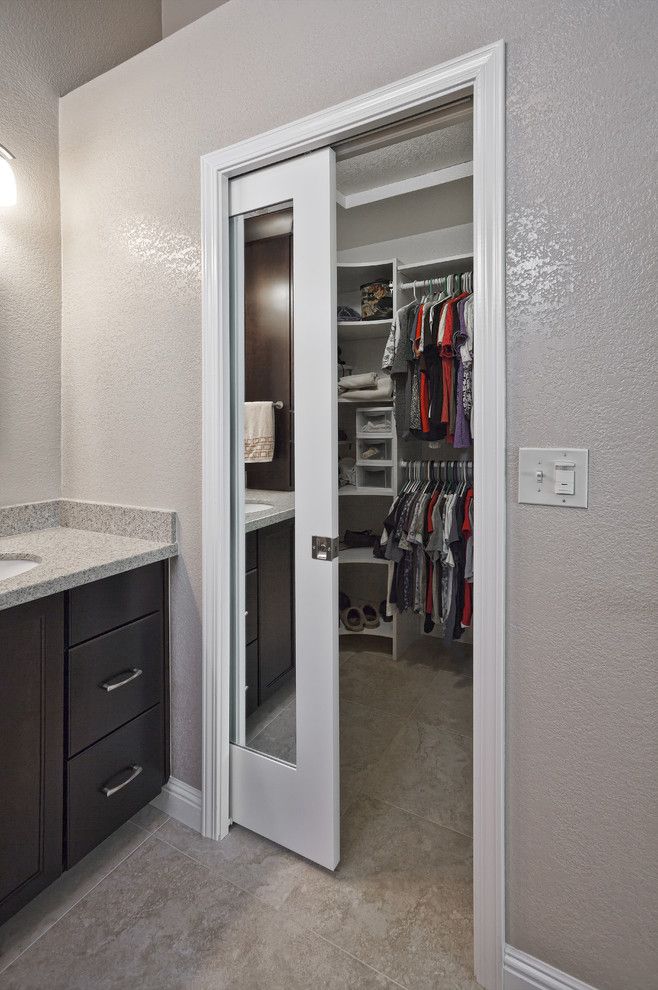 Installing Pocket Doors for a Traditional Closet with a Pocket and Cadret Master Bathroom by Floor to Ceiling Kitchen, Bath Flooring