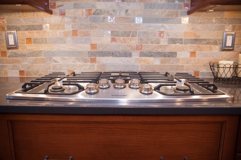 Installing Tile Backsplash for a Traditional Kitchen with a Countertop and 