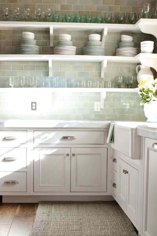 Installing Tile Backsplash for a Traditional Kitchen with a Glass and Private Residence by Alice Lane Home Collection