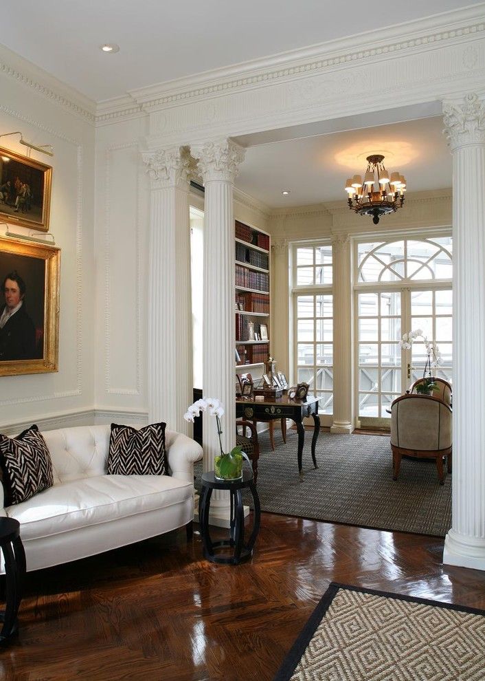 Ionic Columns for a Traditional Living Room with a Antiques and Kalorama Residence by Jd Ireland Interior Architecture + Design