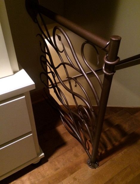 Iron Mountain Forge for a Shabby Chic Style Spaces with a Industrial and Vine and Leaf Railing by Iron Mountain Forge & Furniture