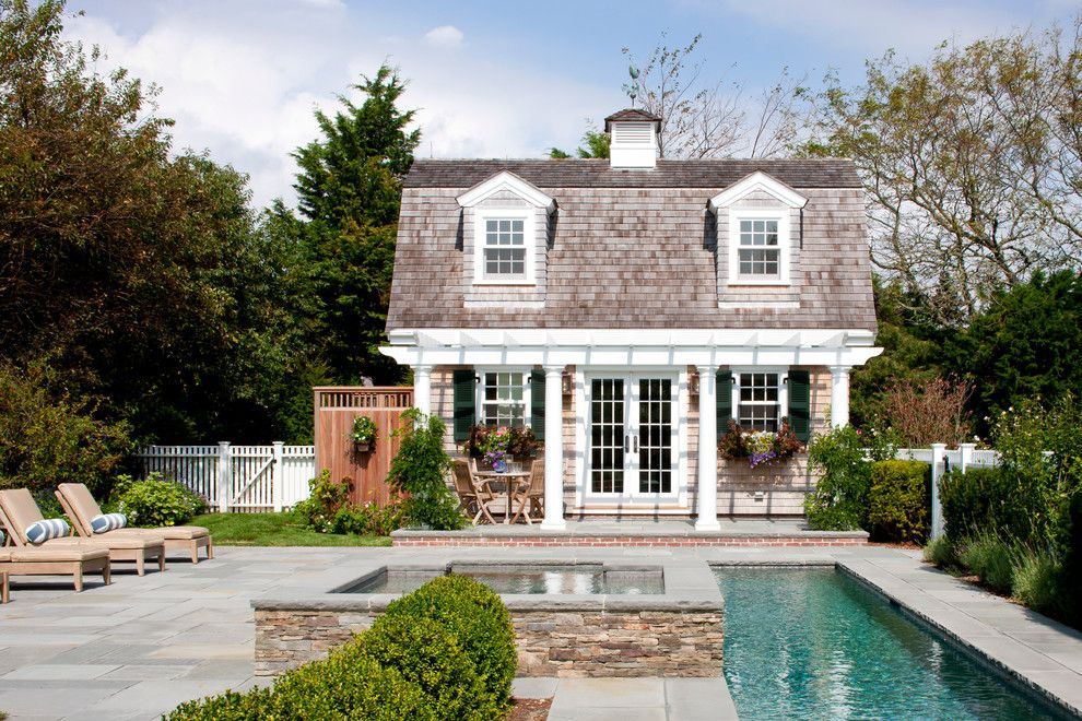 Islander Pools for a Beach Style Pool with a Weathered Shingle Roof and Rural Vineyard by Patrick Ahearn Architect