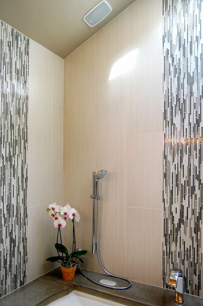 Jason Tubs for a Contemporary Bathroom with a Tile Shower and Jason Ball Interiors   Bathroom Designs by Jason Ball Interiors, Llc