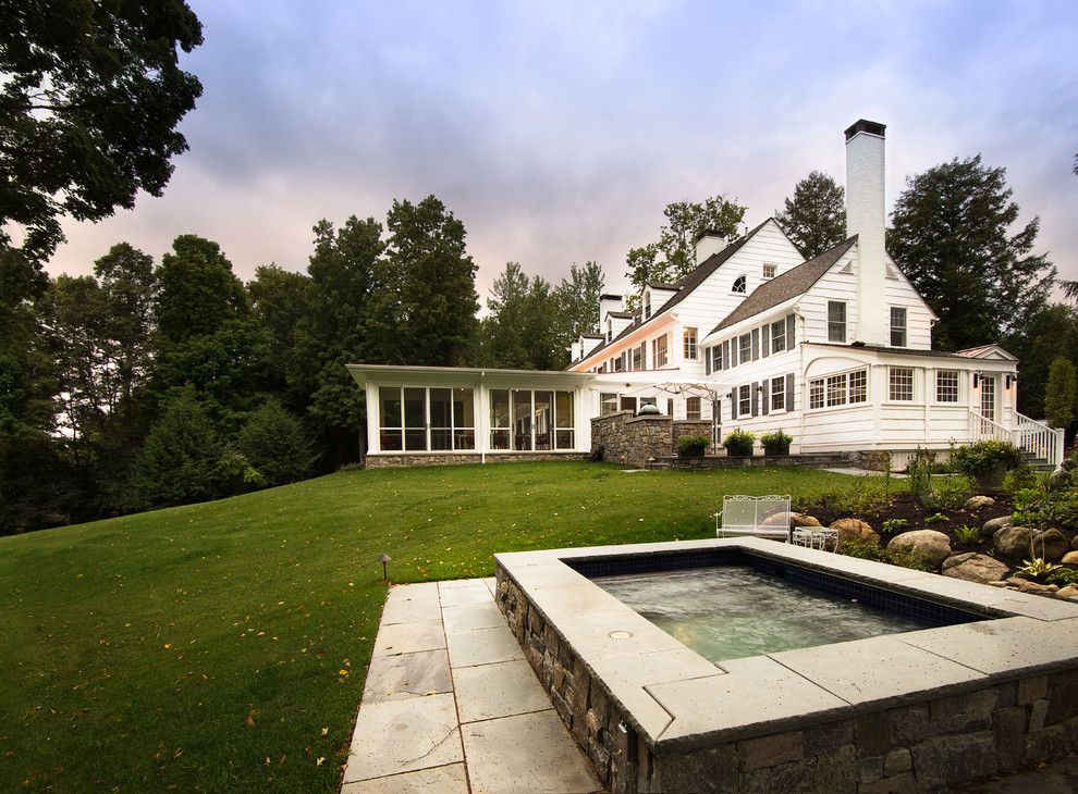 Jason Tubs for a Traditional Landscape with a Outdoor Dining and Hot Tub by Phinney Design Group