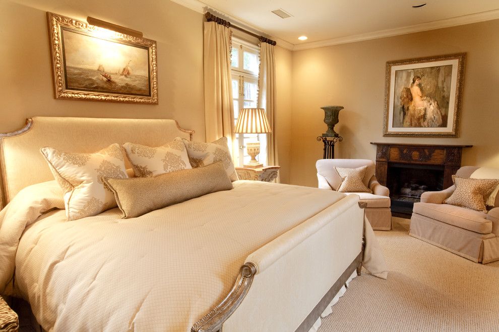 Jeff Lewis Paint for a Traditional Bedroom with a Sitting Area and Traditional Bedroom by Houzz.com