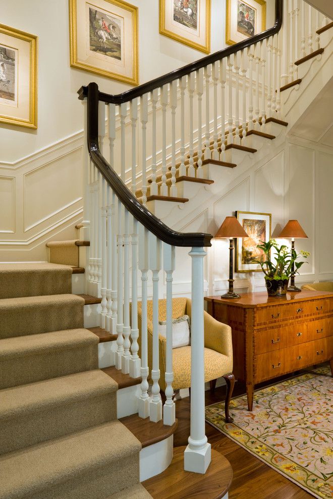 Jeff Lewis Paint for a Traditional Staircase with a Colonial and Cherry Creek by Neumann Lewis Buchanan Architects