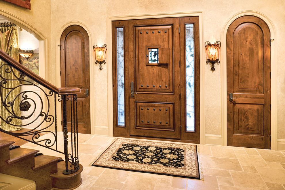 Jeld Wen Doors for a Transitional Entry with a Knotty Alder Door and Jeld Wen Aurora Custom Fiberglass Doors by Renaissance Windows & Doors